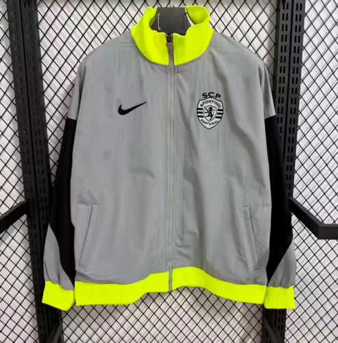 2025-2026 Sporting Lisbon Green Soccer Windbreaker Jacket Football Jacket