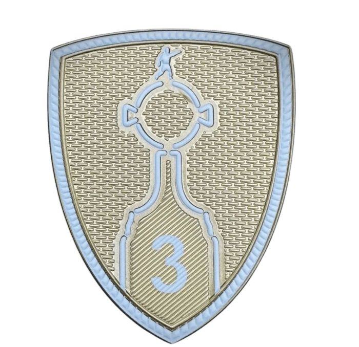 Golden 3 Patch Soccer Badge