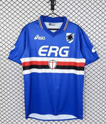 Retro Jersey 2003-2004 Sampdoria Home Soccer Jersey Vintage Football Shirt