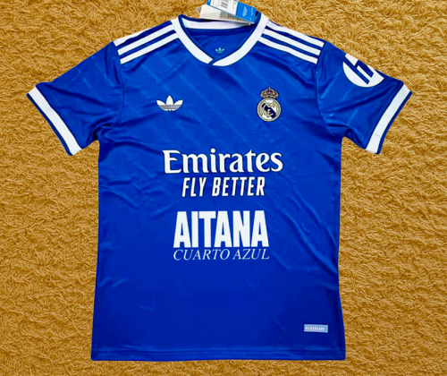 Fans Version 2025-2026 Real Madrid Blue Aitana Special Edition Soccer Jersey Real Football Shirt