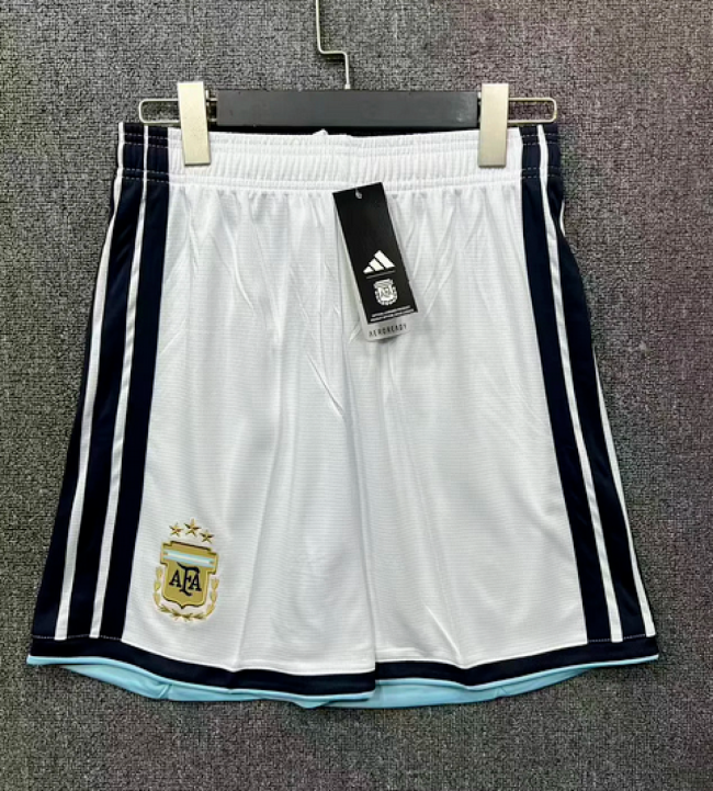 Fan Version 2026 Argentina White Soccer Shorts Football Shorts