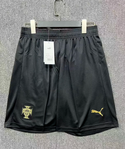 Fan Version 2026 Portugal Black Soccer Shorts Football Shorts