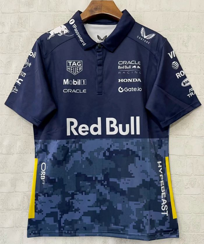 2025 Red Bull Dark Blue Polo Racing Shirt