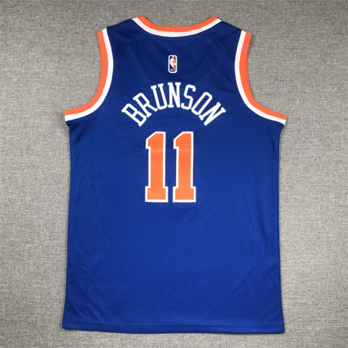 New York Knicks 11 BRUNSON Blue NBA Shirt Men's Basketball Jersey