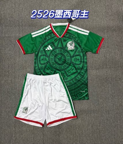 Adult Uniform 2026 Mexico Home Soccer Jersey Shorts Men's Football Kit
