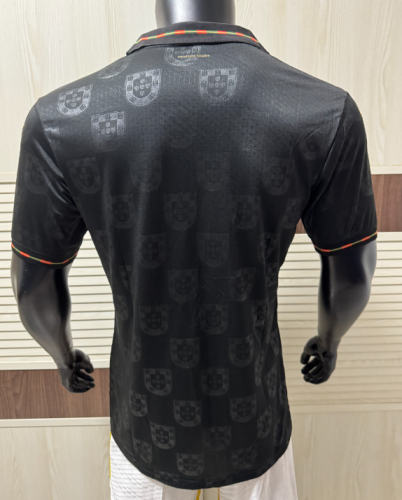 Player Version 2026 Portugal Away Black Soccer Jersey Football Pre-match Shirt