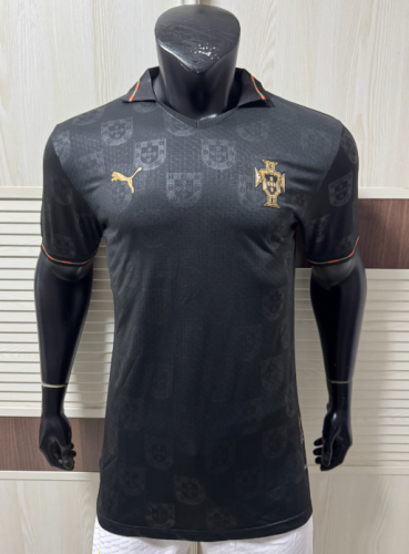 Player Version 2026 Portugal Away Black Soccer Jersey Football Pre-match Shirt
