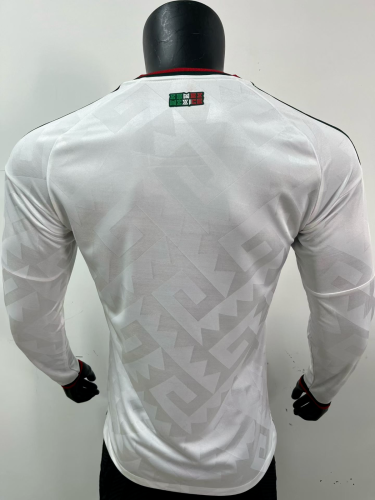 Player Version Long Sleeve 2026 Mexico Away White Soccer Jersey Adulto Camiseta de Futbol