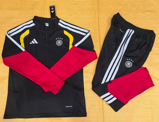 2025-2026 Germany Black Soccer Training Sweater and Pants Football Kit
