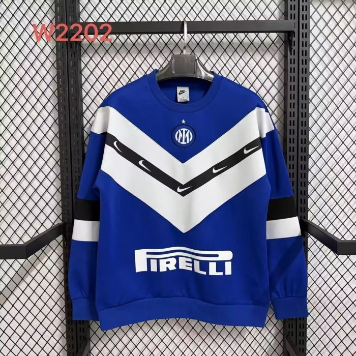 2025-2026 Inter Milan Blue/White Soccer Training Sweater