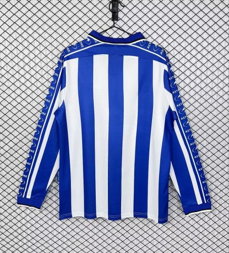 Long Sleeve Retro Jersey 1998-1999 Deportivo Alaves Home Soccer Jersey Vintage Football Shirt