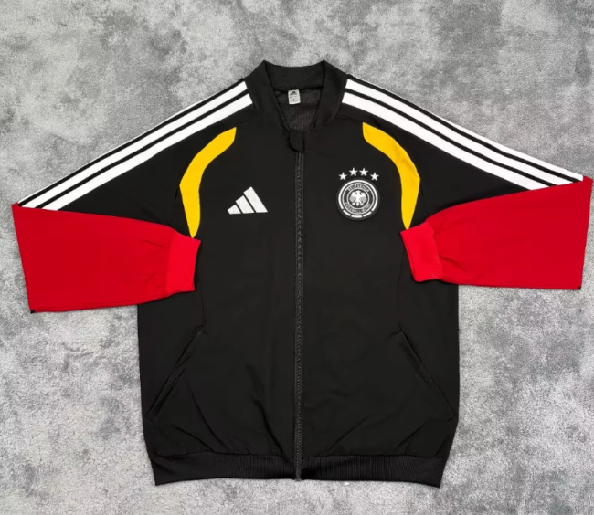 2025-2026 Germany Black/Red Soccer Windbreaker Jacket Football Jacket