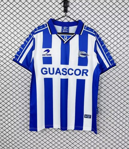 Retro Jersey 1998-1999 Deportivo Alaves Home Soccer Jersey Vintage Football Shirt