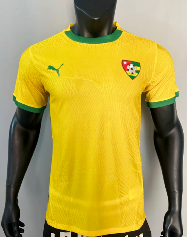 without Sponor Logo Player Version 2026 Togo Yellow Soccer Jersey Football Shirt