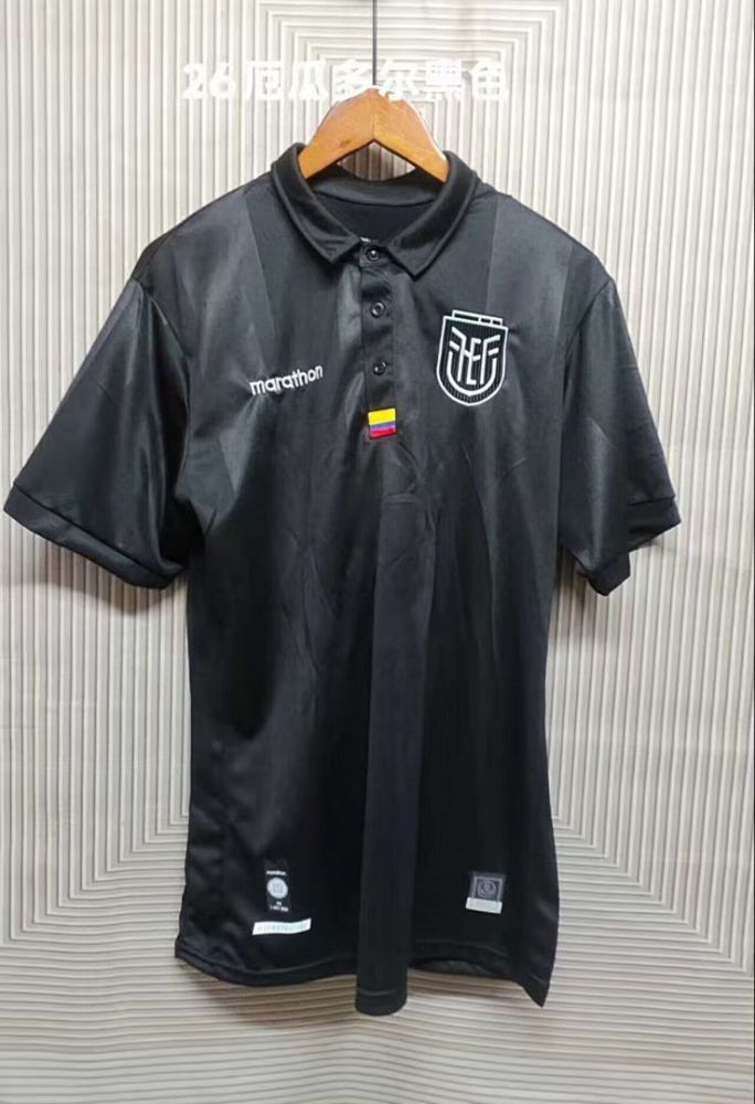 Fans Version 2026 Ecuador Black Soccer Jersey Football Shirt