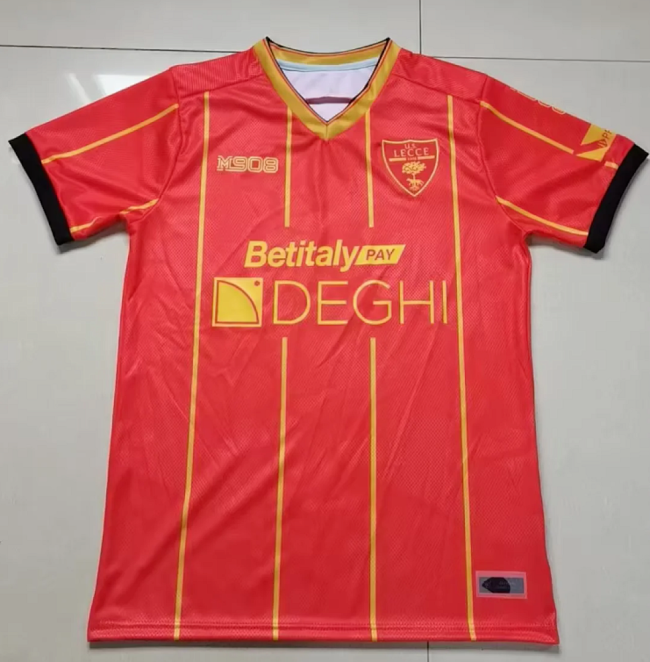 Fan Version 2025-2026 Lecce Third Away Red Soccer Jersey Football Shirt