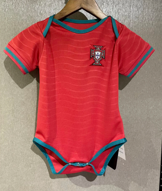 Baby Cloth 2026 Portugal Home Soccer Jersey Baby Onesies