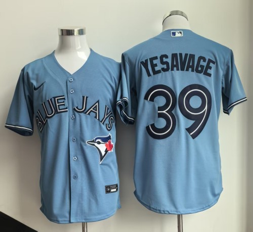 Toronto Blue Jays Alternate YESAVAGE 39 Light Blue Cool Base Jersey MLB Shirt