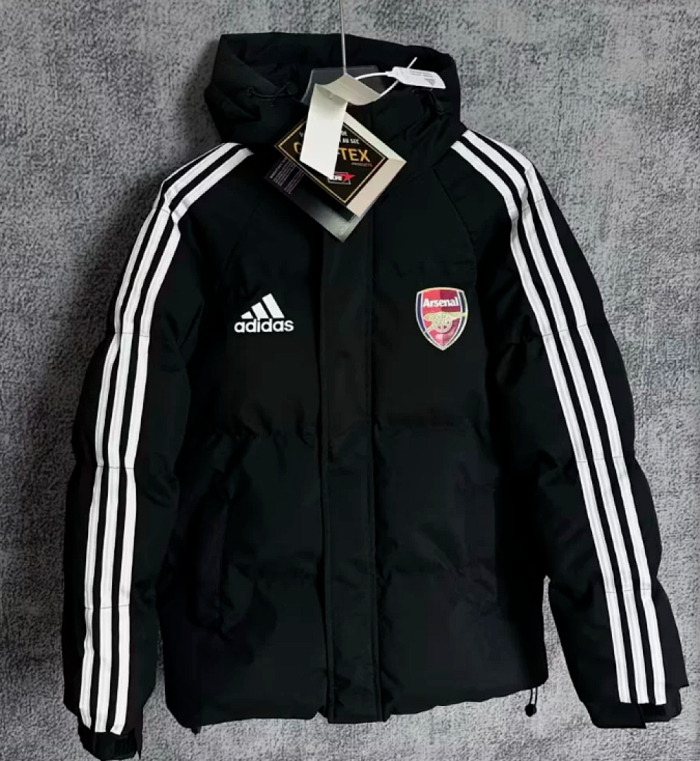 2026 Arsenal Black Cotton Coat