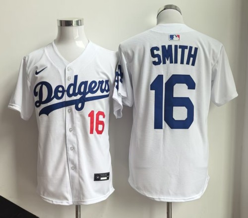 Los Angeles Dodgers SMITH 16 White Cool Base Shirt MLB Jersey