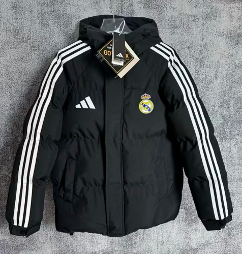 2026 Real Madrid Black Cotton Coat