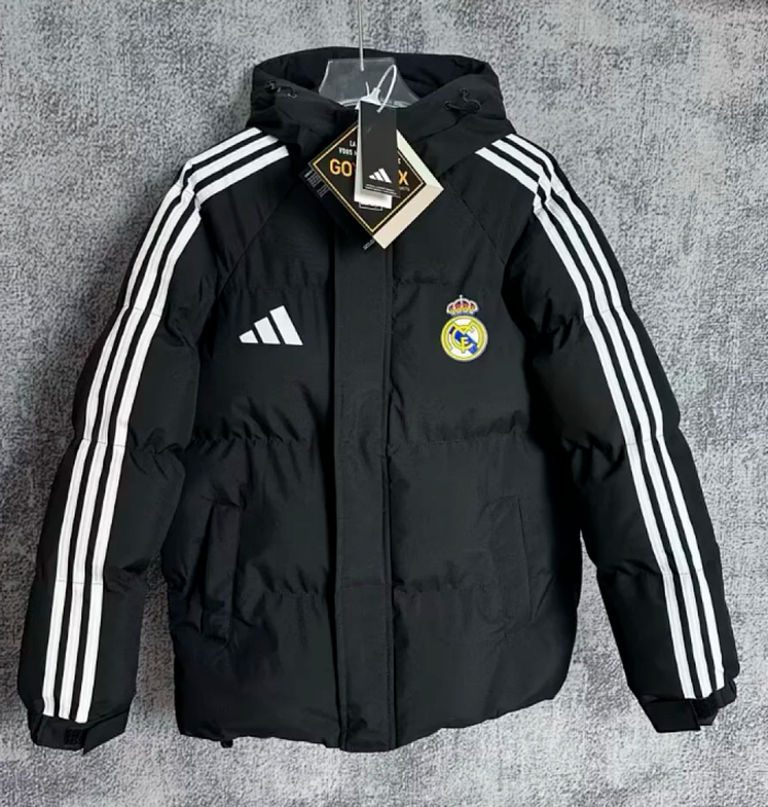 2026 Real Madrid Black Cotton Coat
