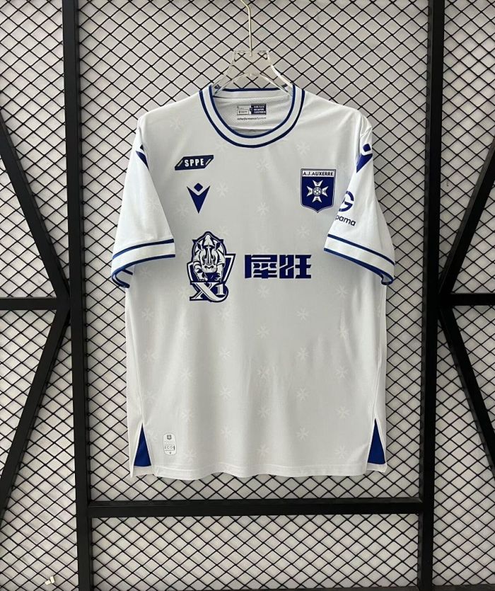 Fan Version 2025-2026 AJ Auxerre Home Soccer Jersey Football Shirt