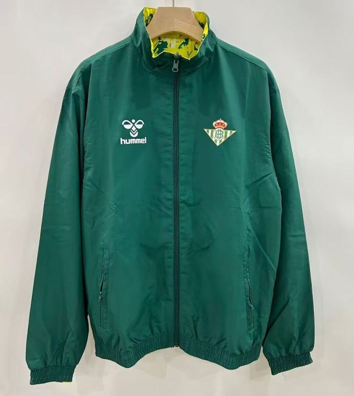 2025-2026 Real Betis Green Soccer Reversible Windbreaker Jacket Football Jacket