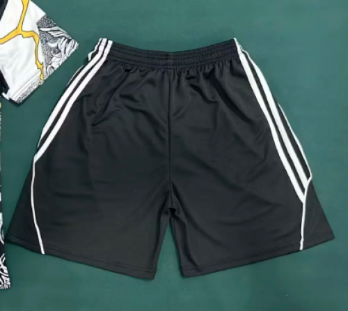 Fan Version 2025-2026 Real Madrid Black Soccer Shorts Football Shorts