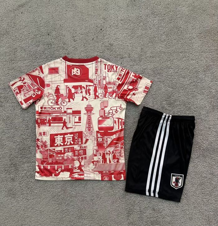 Youth Uniform Kids Kit 2025 Japan Comic Soccer Jersey Shorts Child Football Set