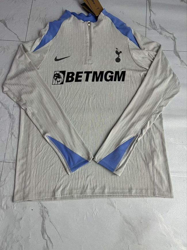 2025-2026 Player Version ToT Hotspur Grey Soccer Training Sweater