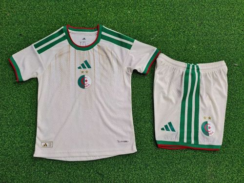 Player Version Youth Uniform Kids Kit 2026 Algeria Home Soccer Jersey Shorts Child Football Set
