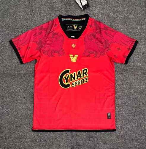 Fan Version 2025-2026 Venezia Fourth Away Red Soccer Jersey Venice Football Shirt