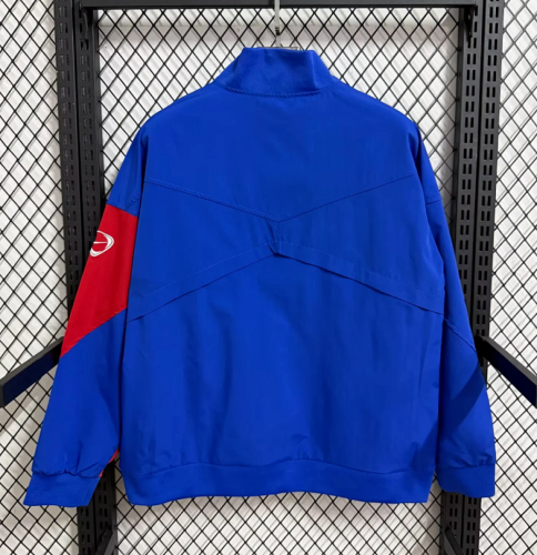 2025-2026 PSG Blue/Red Soccer Windbreaker Jacket Football Jacket