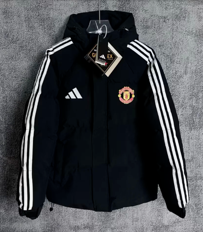 2026 Manchester United Black Cotton Coat
