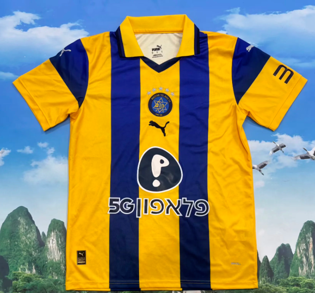 Fans Version 2025-2026 Maccabi Tel Aviv Home Soccer Jersey Football Shirt