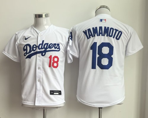 Women Los Angeles Dodgers YAMAMOTO 18 White Cool Base Shirt MLB Jersey