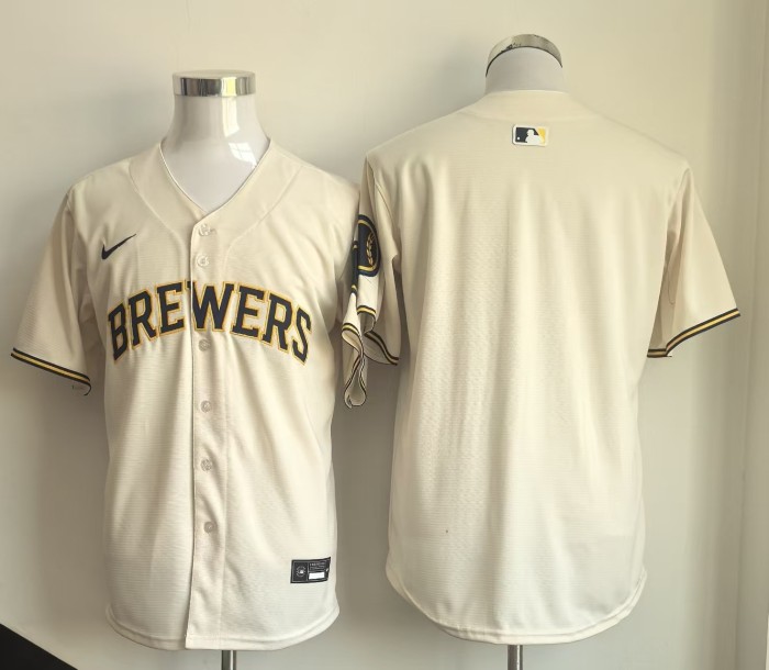 City Edition Milwaukee Brewers Blank off-white Jersey MLB Shirt