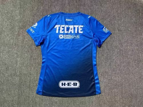 Women 2025-2026 Monterrey Third Away Blue Soccer Jersey Girl Football Shirt