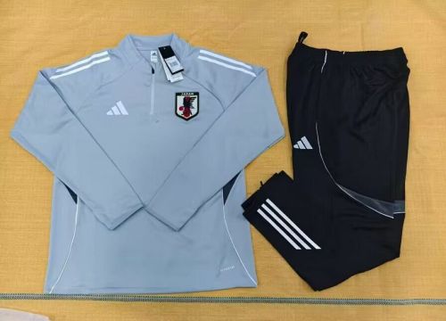 2025-2026 Japan Grey Soccer Training Sweater and Pants Football Kit
