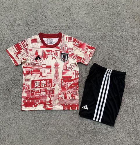 Youth Uniform Kids Kit 2025 Japan Comic Soccer Jersey Shorts Child Football Set