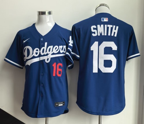 Los Angeles Dodgers SMITH 16 Blue Cool Base Shirt MLB Jersey