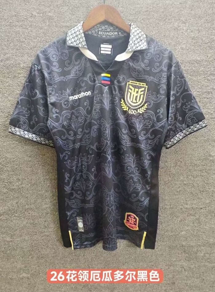 Fans Version 2026 Ecuador Black Special Edition Soccer Jersey Football Shirt