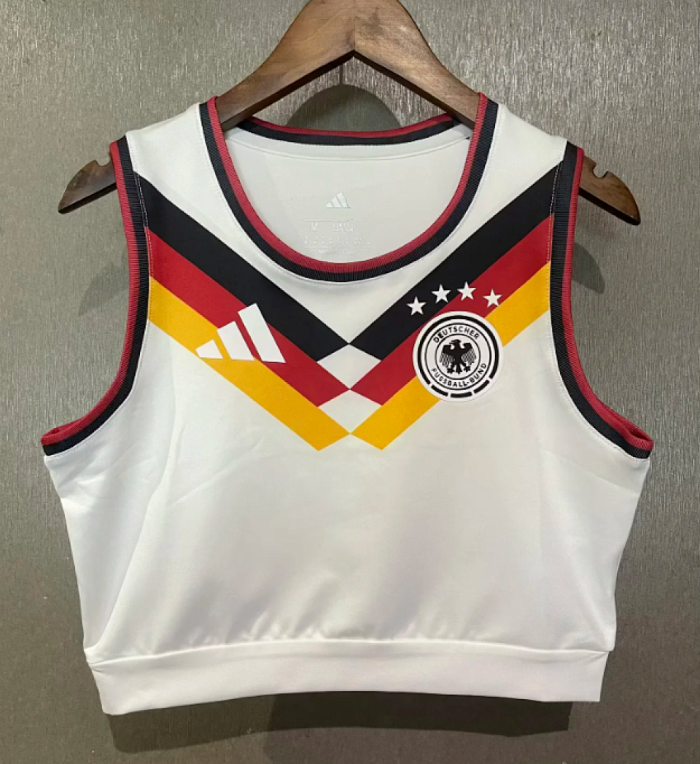 Women 2026 Germany Home Soccer Yoga Vest Girl Football Jersey