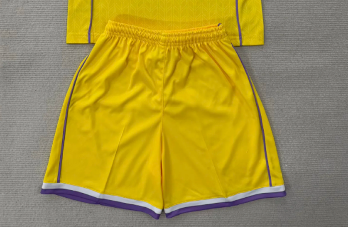 Fan Version 2025-2026 Valladolid Third Away Yellow Soccer Shorts Football Shorts