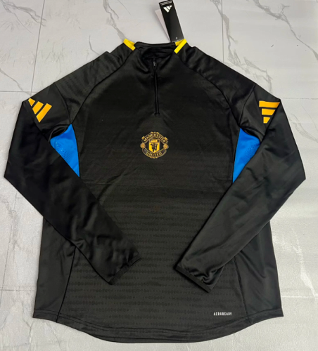 2025-2026 Manchester United Black Soccer Training Sweater