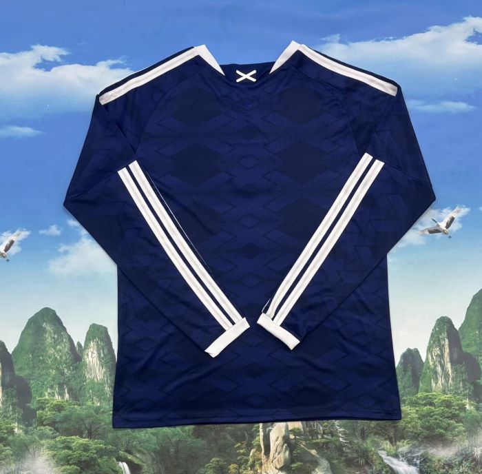 Long Sleeve Fan Version 2026 Scotland Home Soccer Jersey Football Shirt
