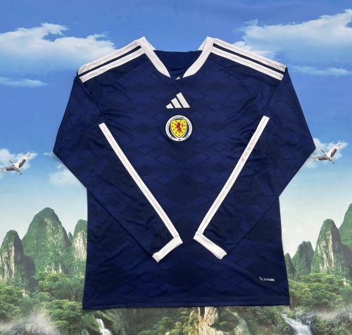 Long Sleeve Fan Version 2026 Scotland Home Soccer Jersey Football Shirt
