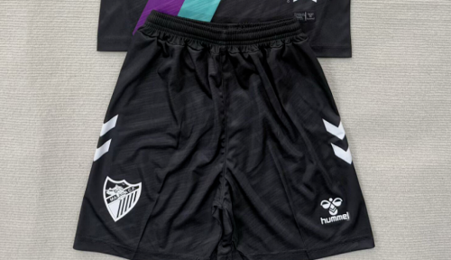 Fan Version 2025-2026 Malaga Away Black Soccer Shorts Football Shorts