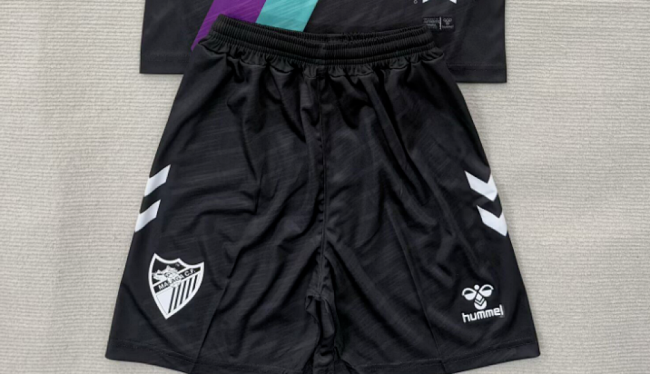 Fan Version 2025-2026 Malaga Away Black Soccer Shorts Football Shorts
